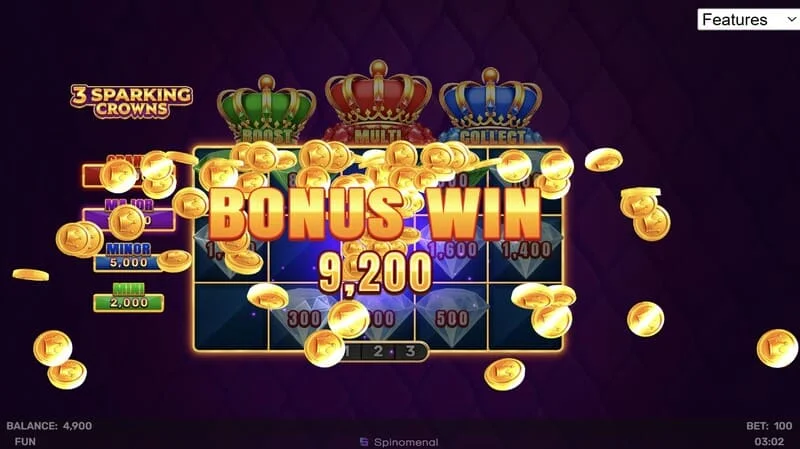 3 Sparking Crowns fitim bonus